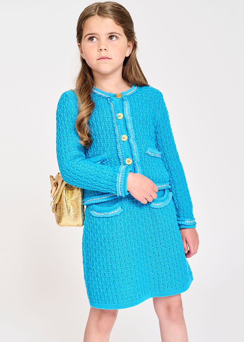 Ines Knitted Skirt Turquoise