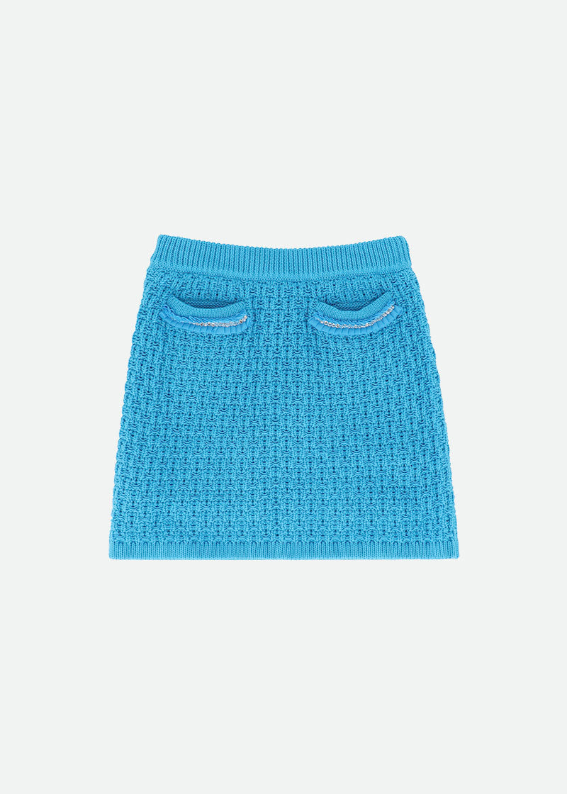 Ines Knitted Skirt Turquoise