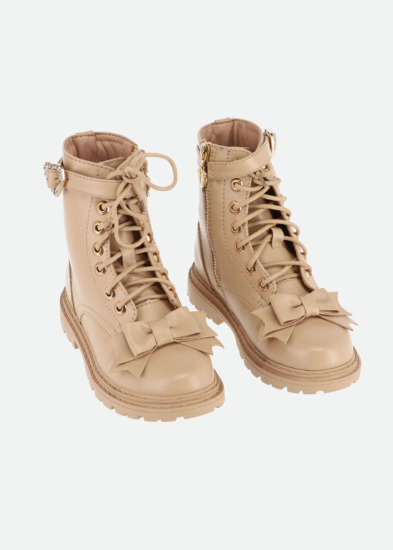 Ingrid Bow Boots Sand
