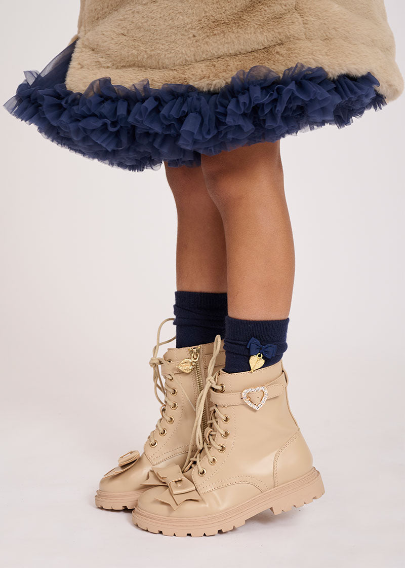 Ingrid Bow Boots Sand