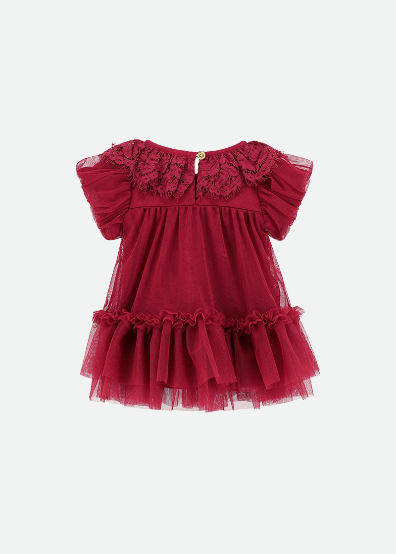 Iona Tulle Baby Dress Tibetan Red