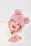 Isabelle Baby Fur Hat Tea Rose