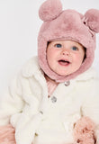 Isabelle Baby Fur Hat Tea Rose