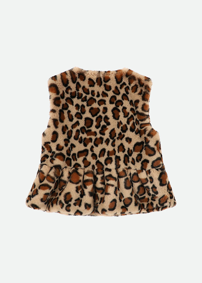 Leopard print store fur gilet