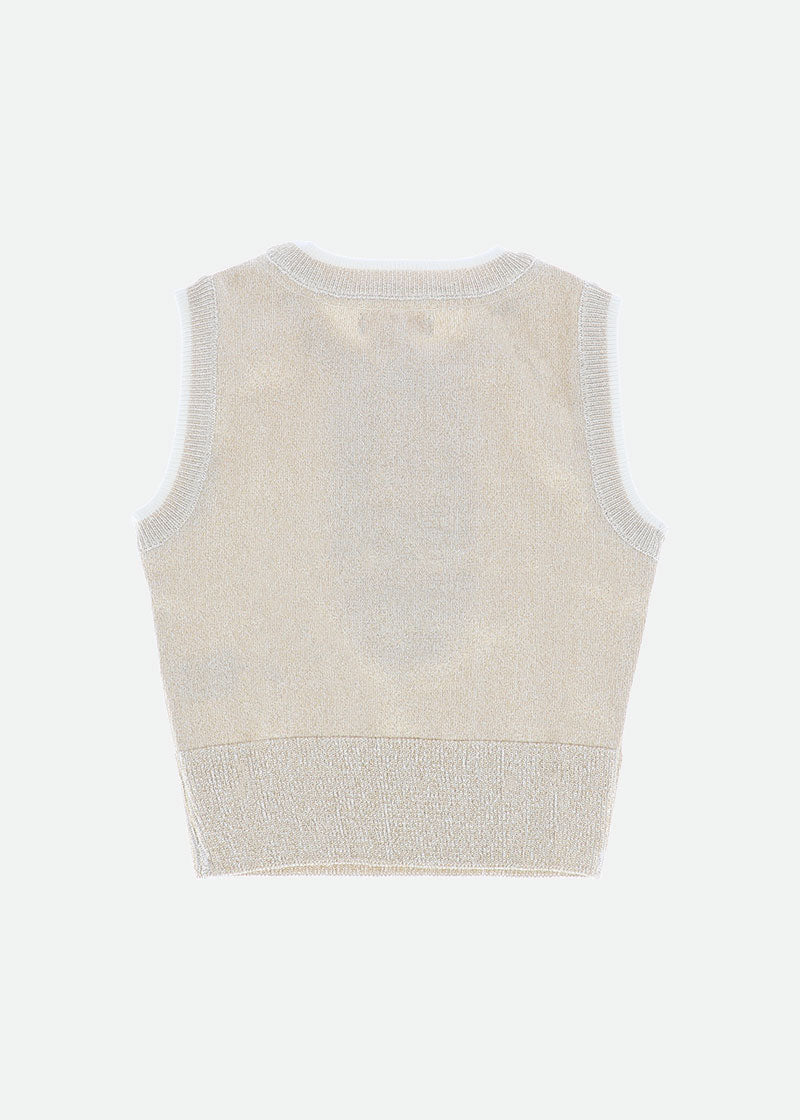 Joy Sleeveless Knitted Top Gold