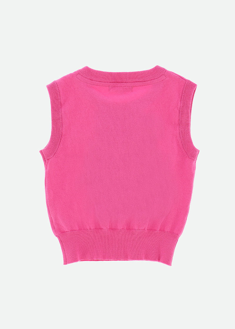 Joy Sleeveless Knit Top Aurora Pink
