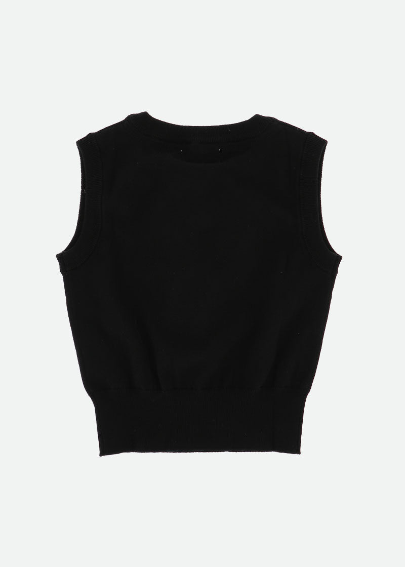 Joy Sleeveless Knit Top Black