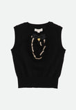 Joy Sleeveless Knit Top Black