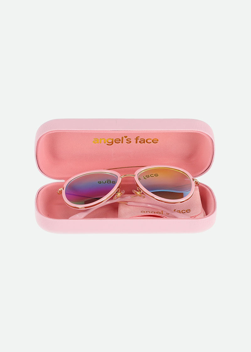 Katrina Sunglasses Pink With Rainbow