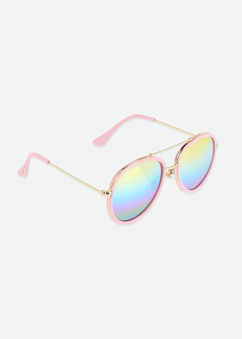 Katrina Sunglasses Pink With Rainbow