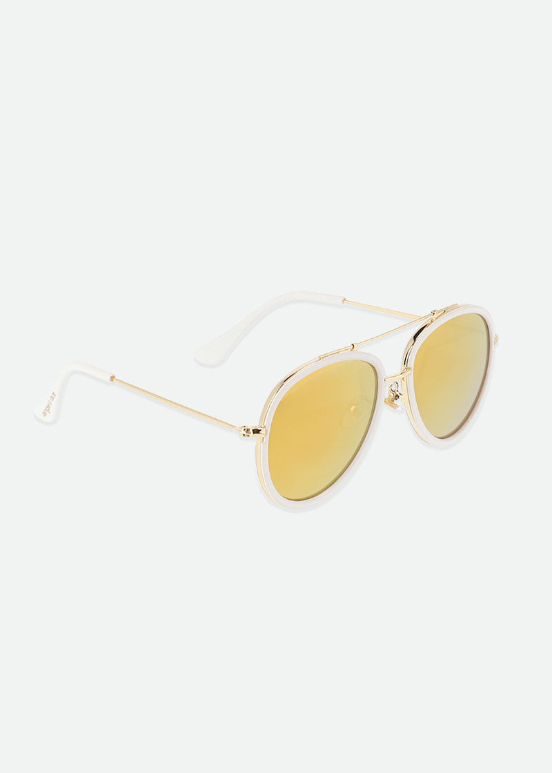 Katrina Sunglasses White With Gold