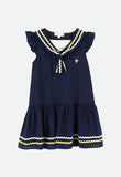 Kira Dress Navy With Yellow