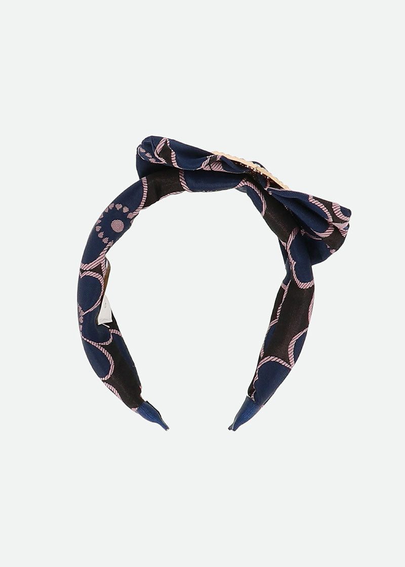 Lana Flower Headband Navy