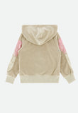 Laura Velour Hoodie Sand