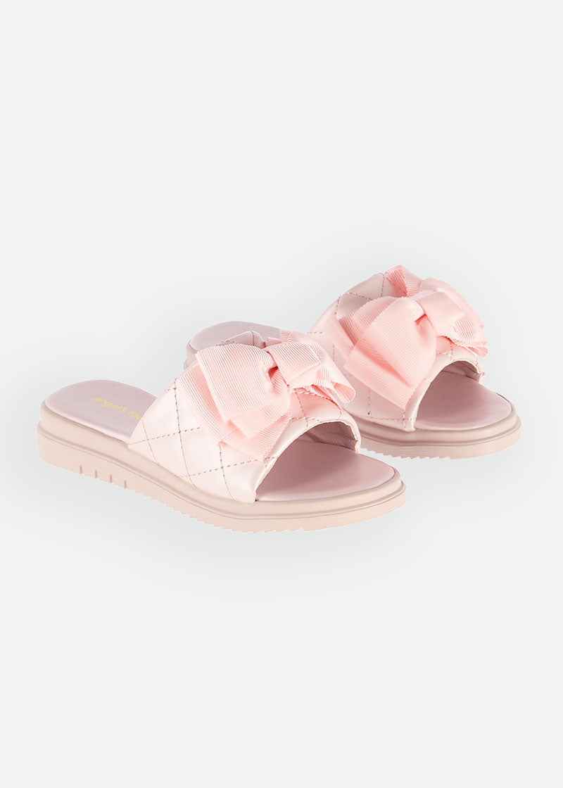 Lisbeth Quilted Sliders Pearl Pink