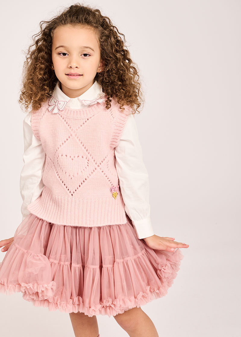 Lou Heart Sleeveless Knit Pink