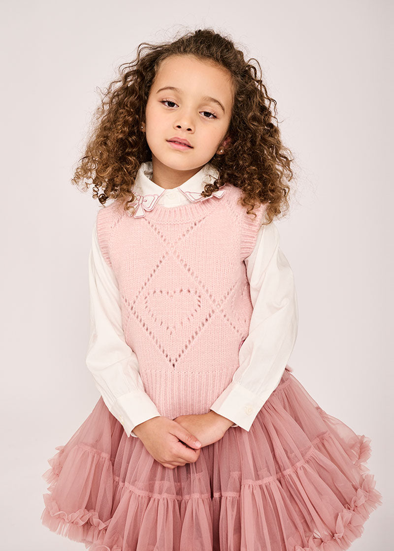 Lou Heart Sleeveless Knit Pink