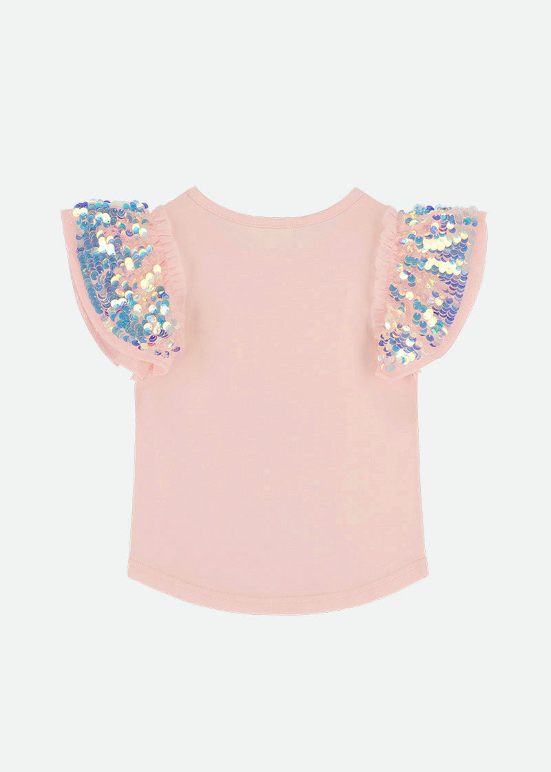 Baby pink cheap sequin top