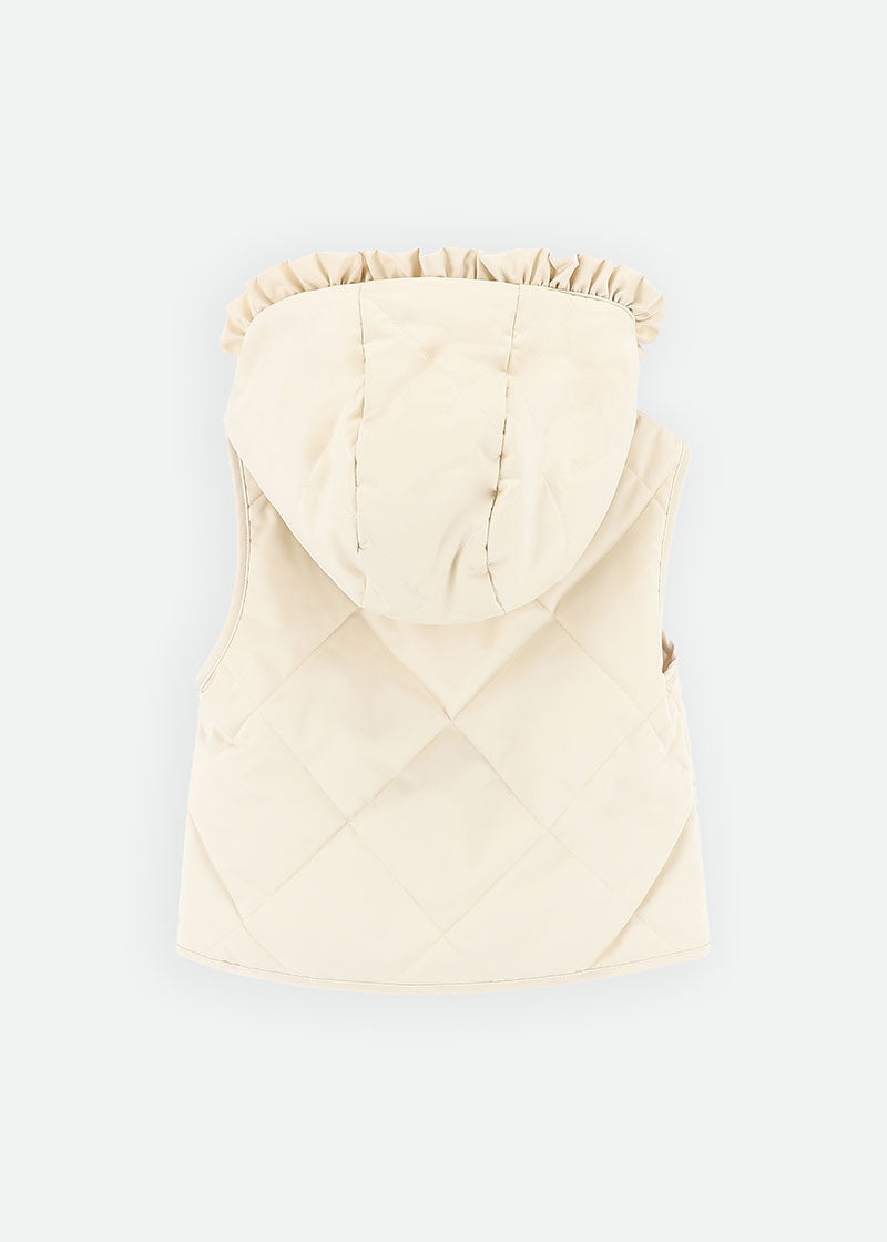 Margaret Quilted Gilet Champagne