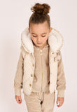 Margaret Quilted Gilet Champagne