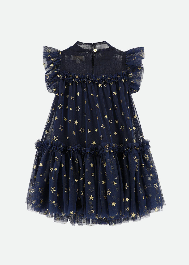 Girls navy tulle sales dress