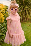 Marigold Sequin Daisy Dress Blush