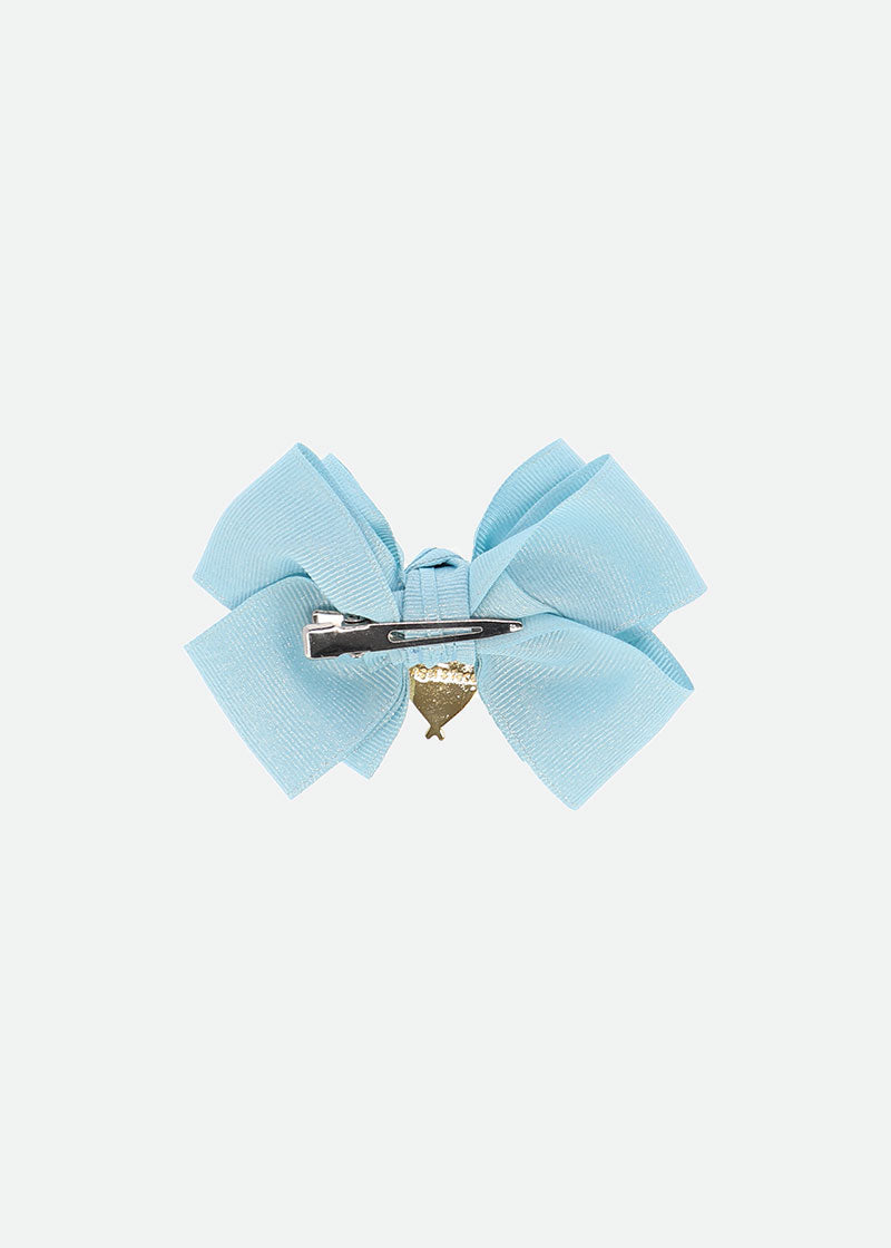 Metallic Big Bow Blue