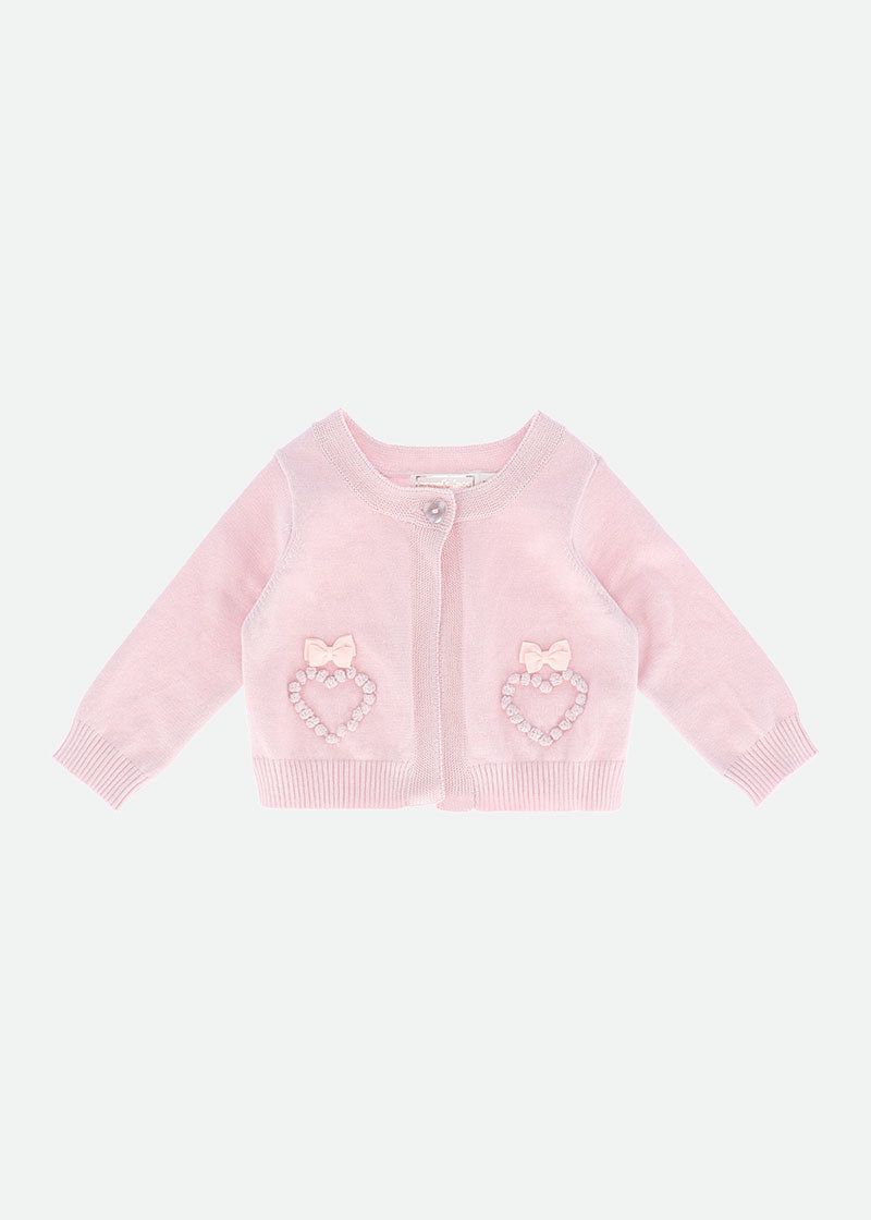 Milan Baby Cardigan Ballet Pink