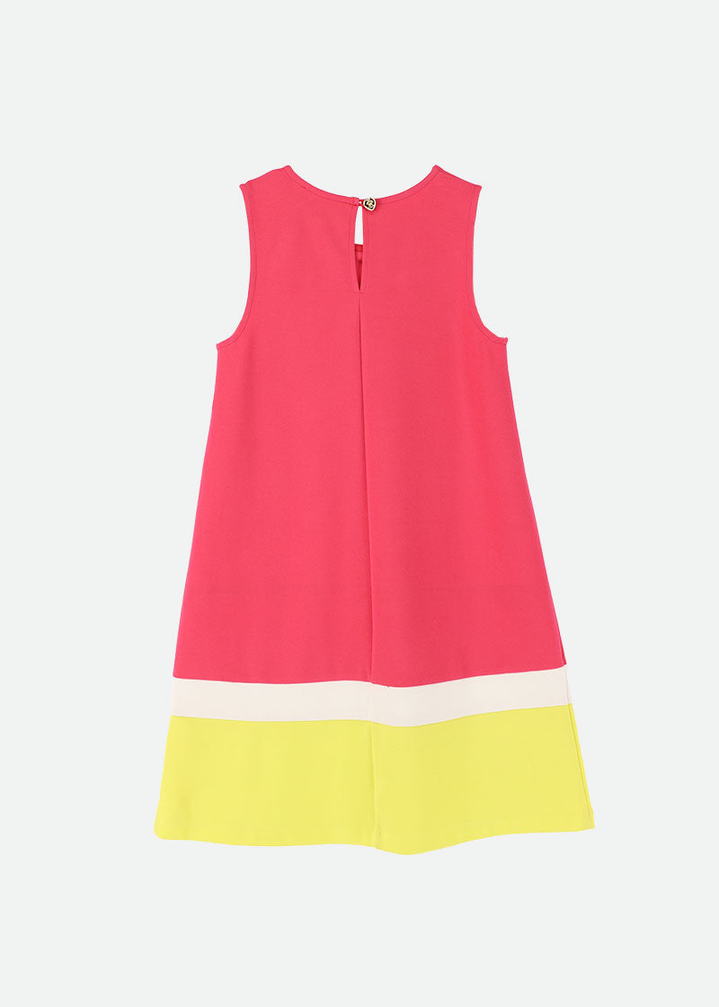 Monday Colour Block Dress Rose