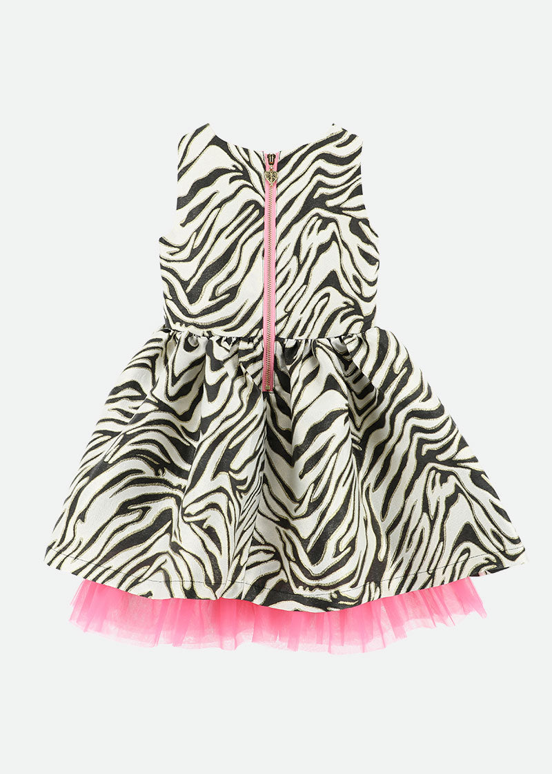 Monty Zebra Dress White/Black