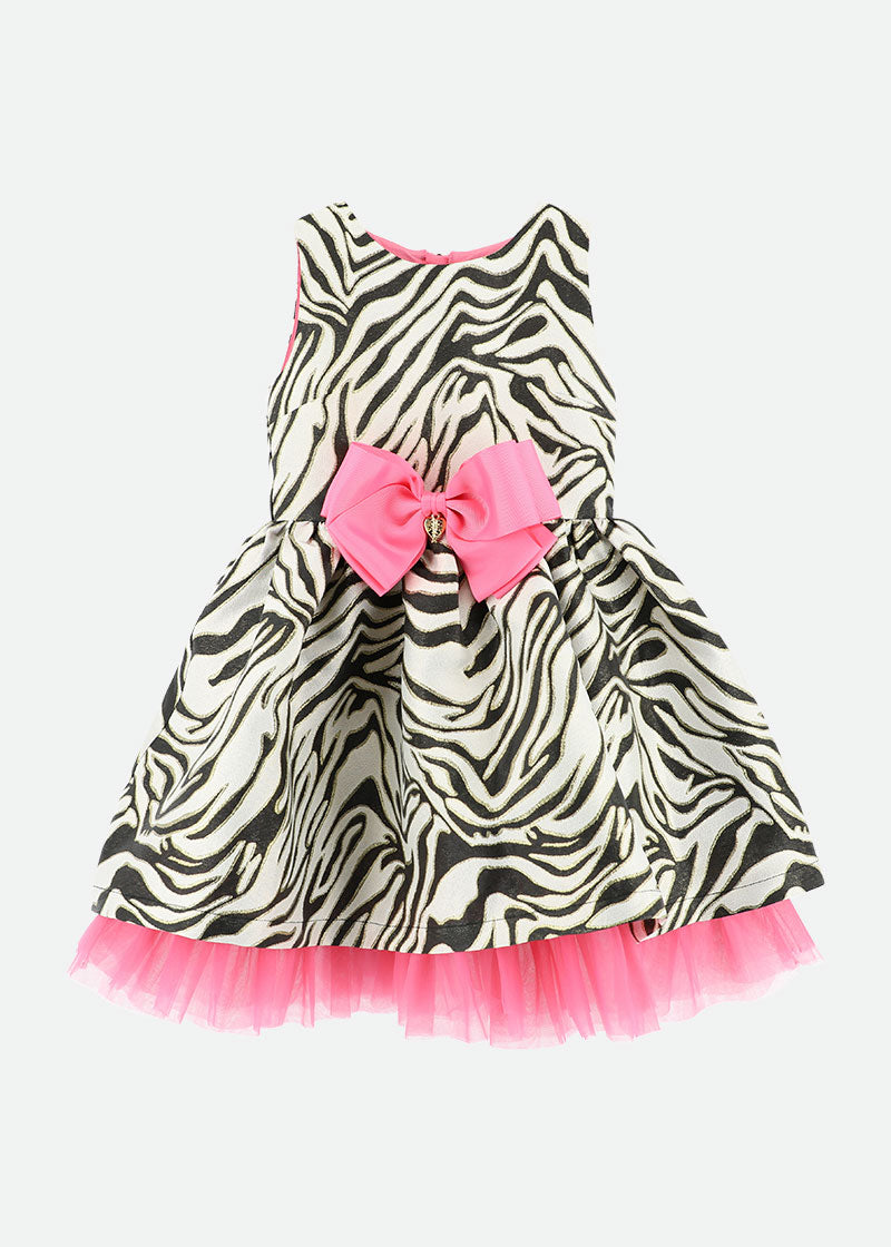 Monty Zebra Dress White/Black