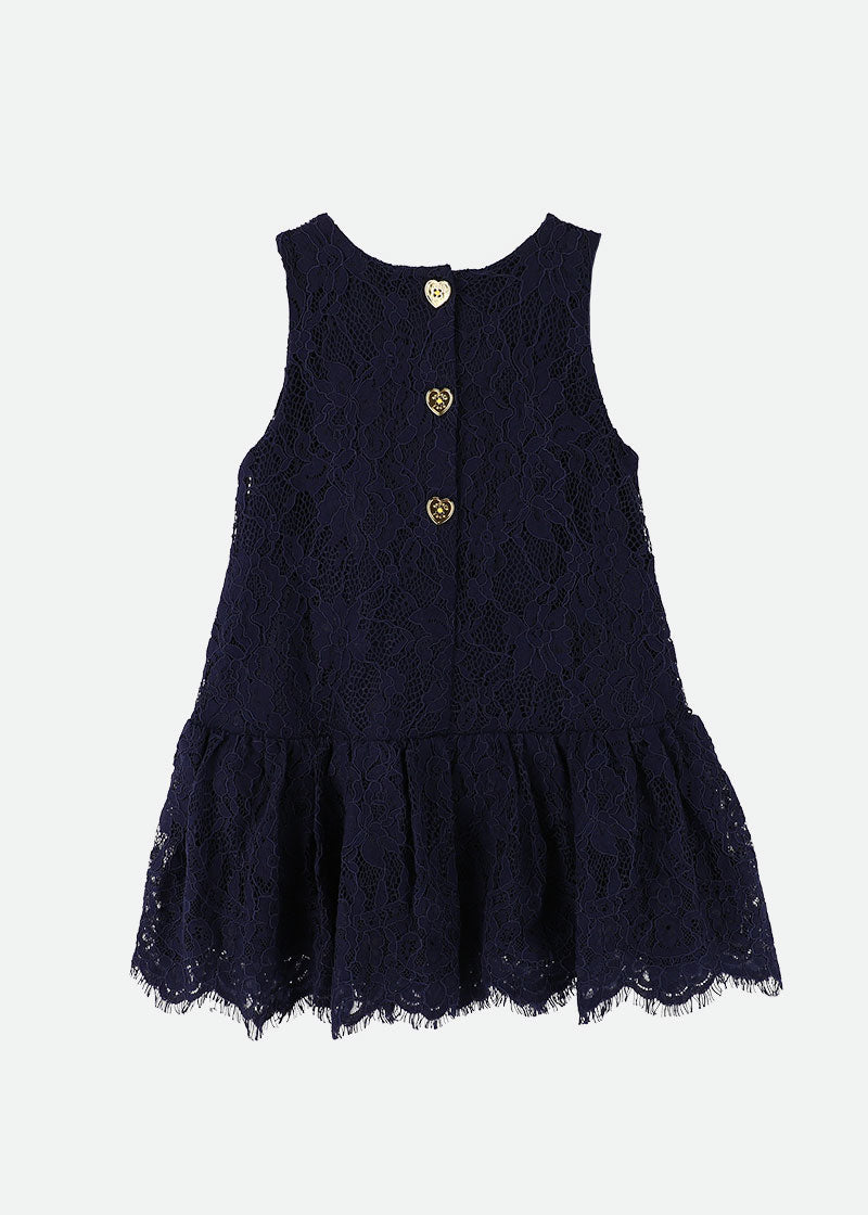 Girls navy outlet blue lace dress