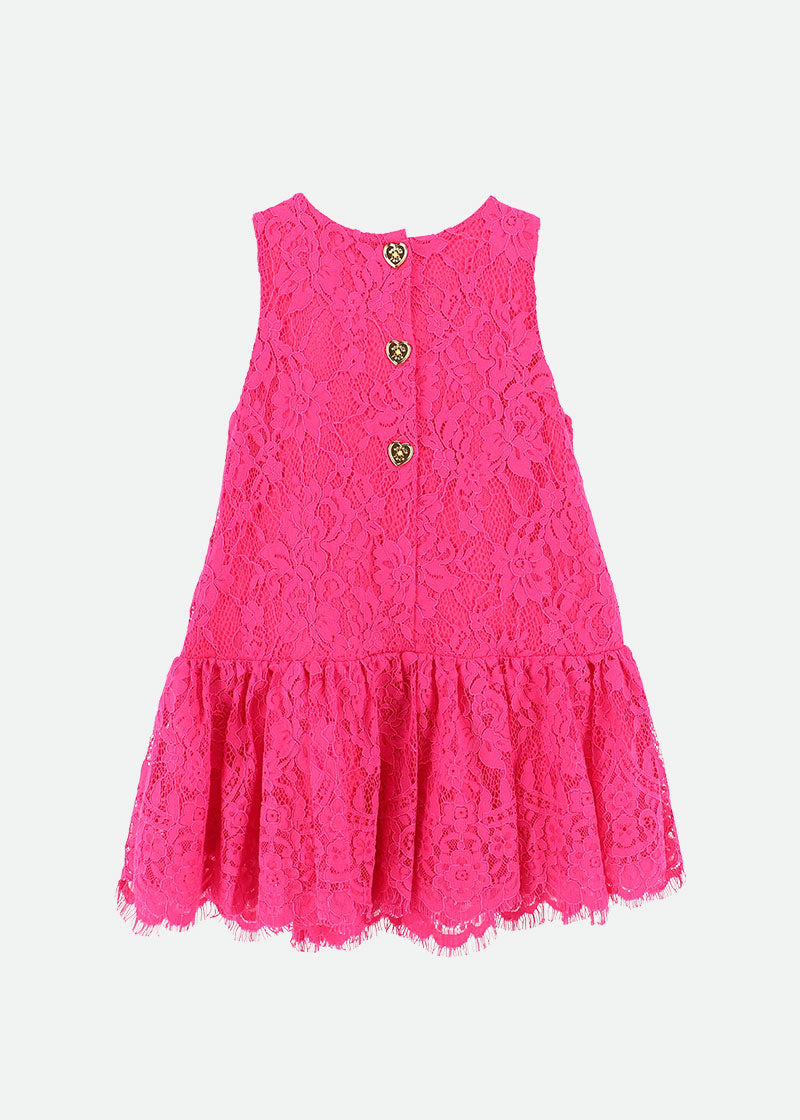 Nel Lace Dress Fuchsia