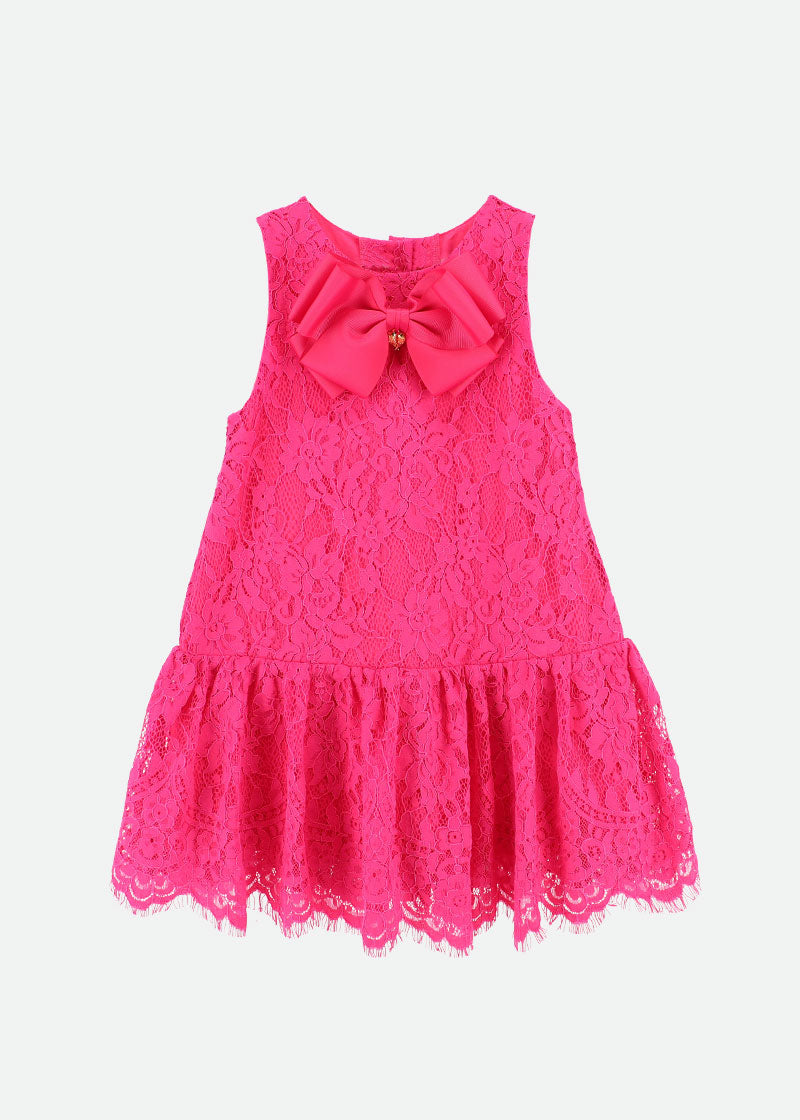 Nel Lace Dress Fuchsia