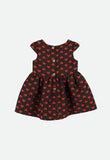 Oksana Baby Dress Black With Red Hearts