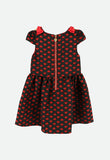 Oksana Dress Black With Red Hearts