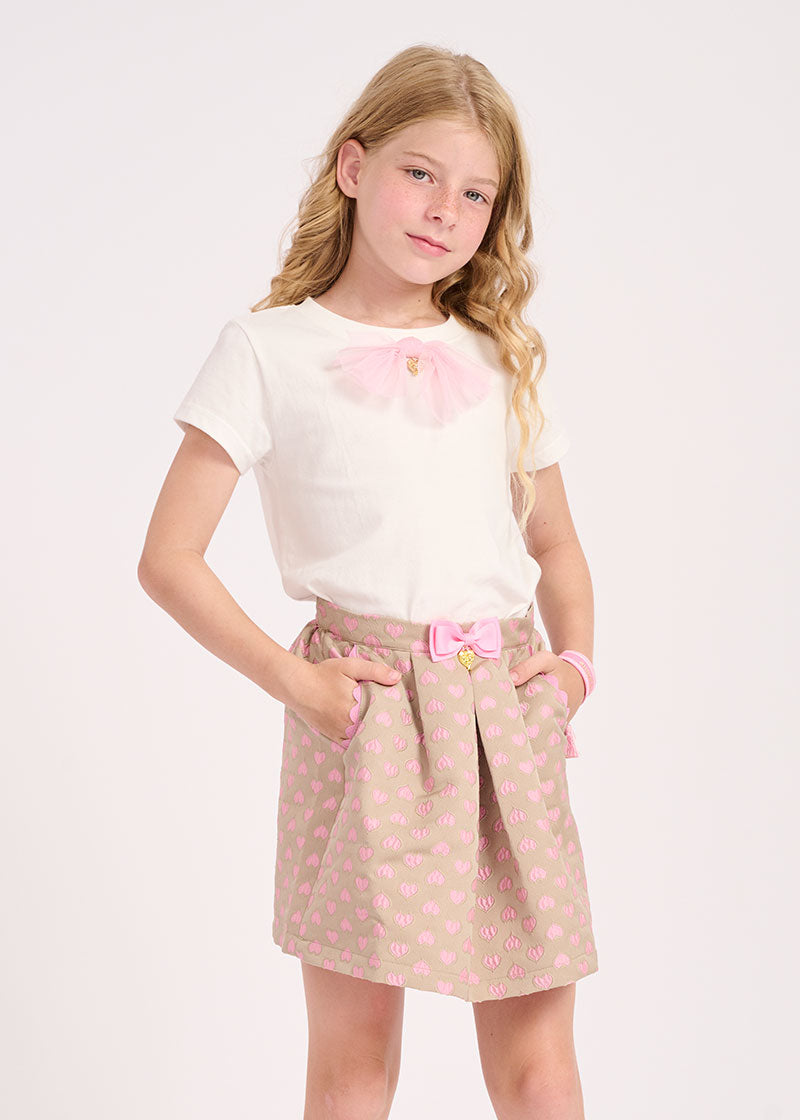 Jolie Bow Tee Snowdrop