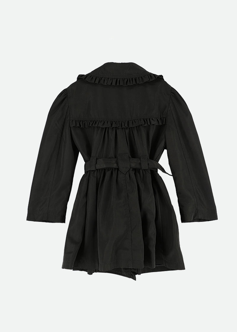 Girls black 2024 trench coat