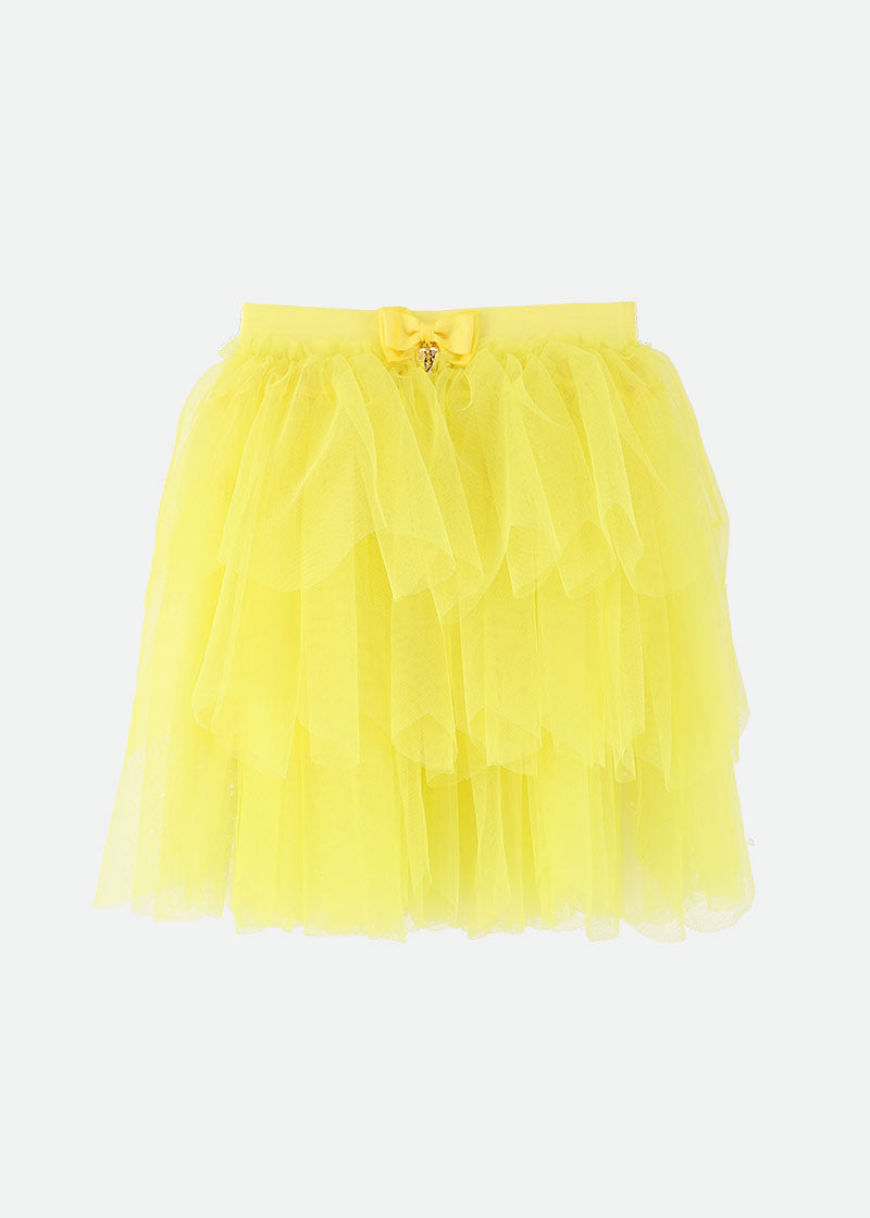 Petal Tiered Skirt Lemon