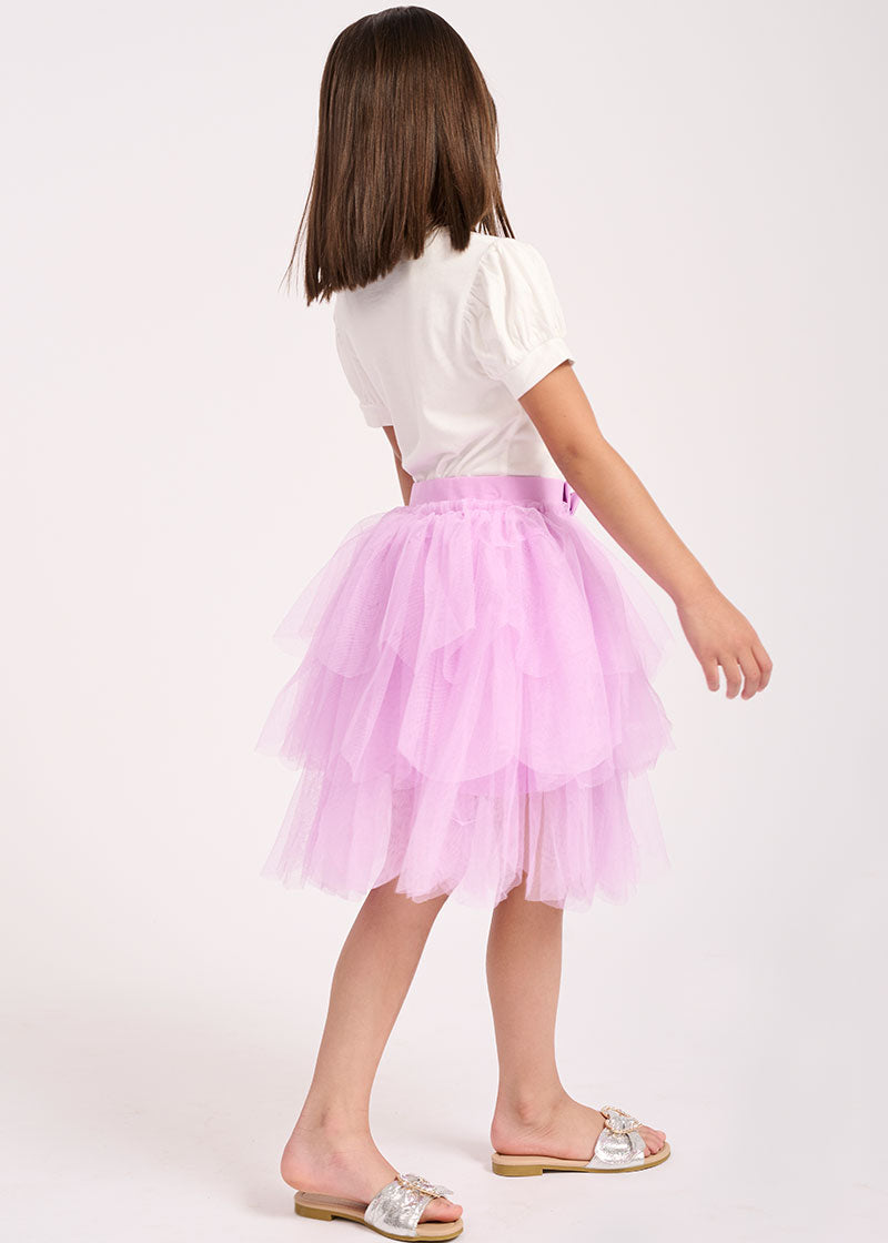 Petal Tiered Skirt Lilac