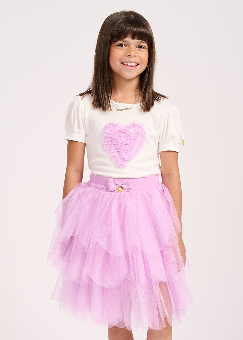 Petal Tiered Skirt Lilac