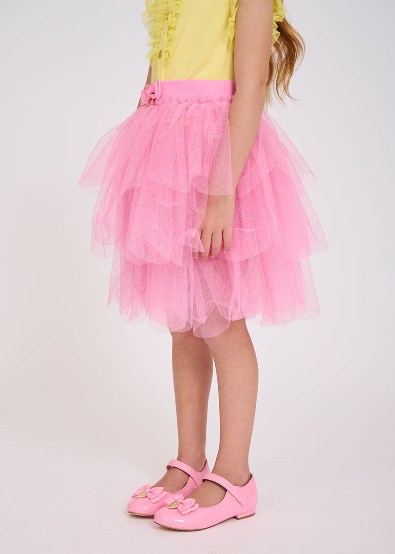 Petal Tiered Skirt Rose