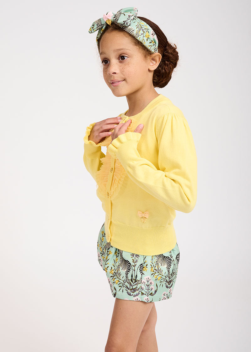 Little girl yellow cardigan sale