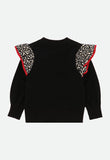 Posh Sweat Top Black With Gold