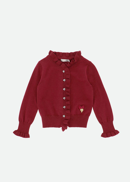 Little top red cardigan