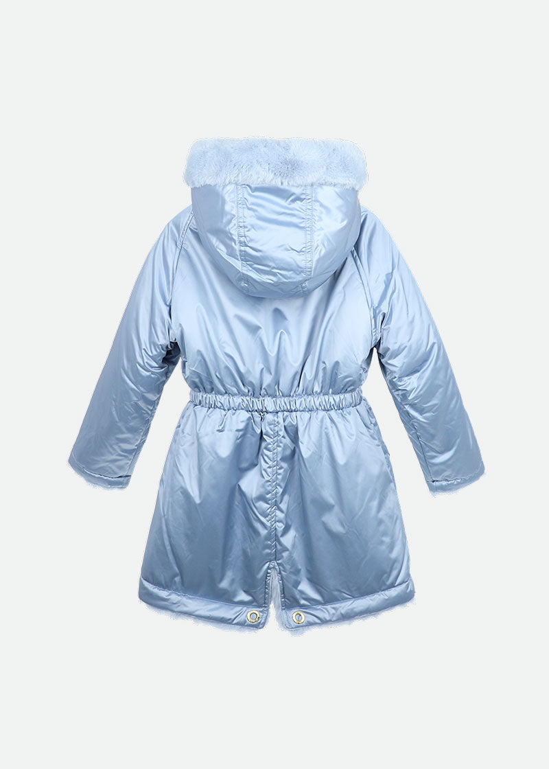 Roxanne Reversible Coat Misty Blue