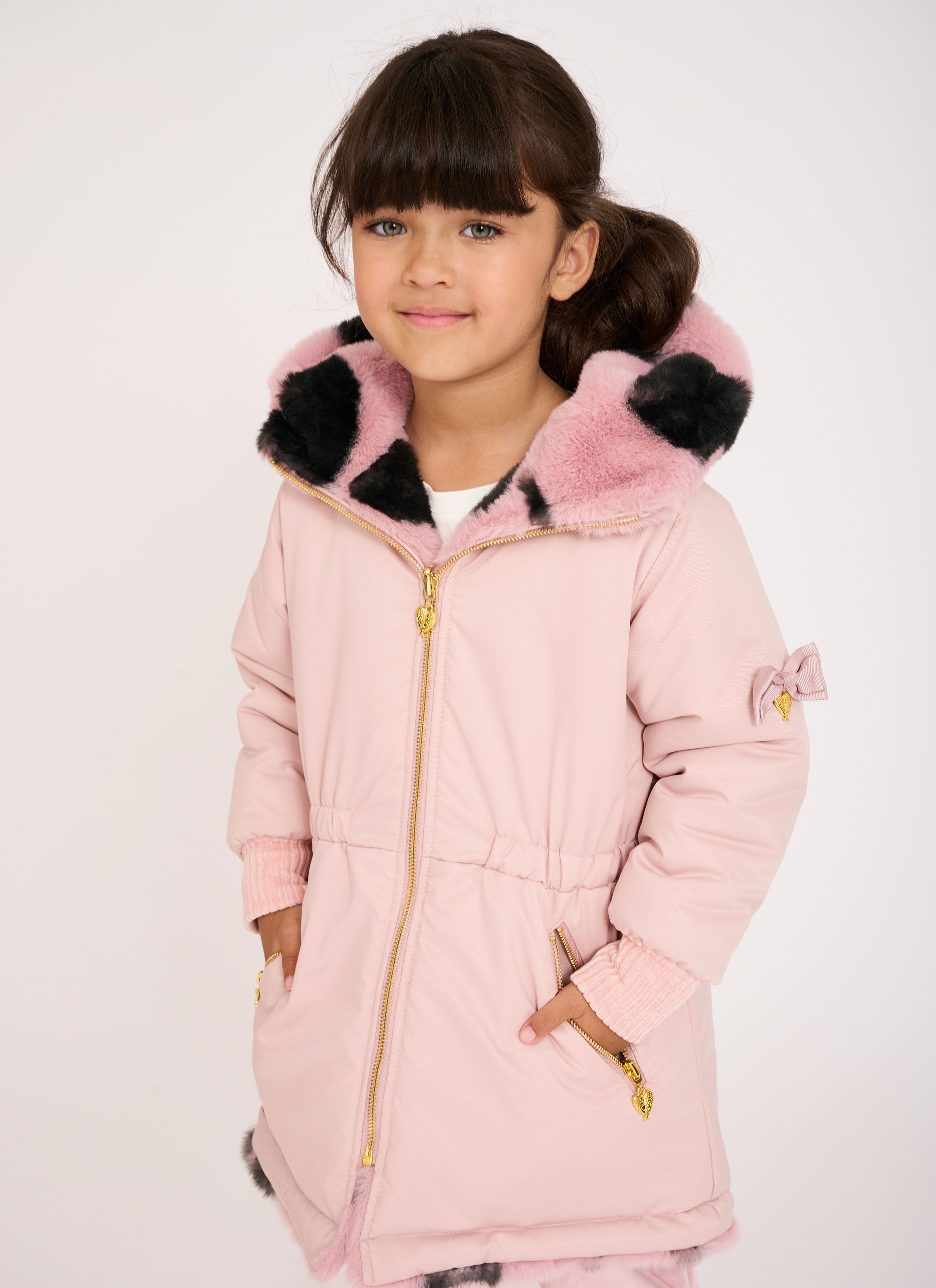 Roxy Reversible Coat Tea Rose