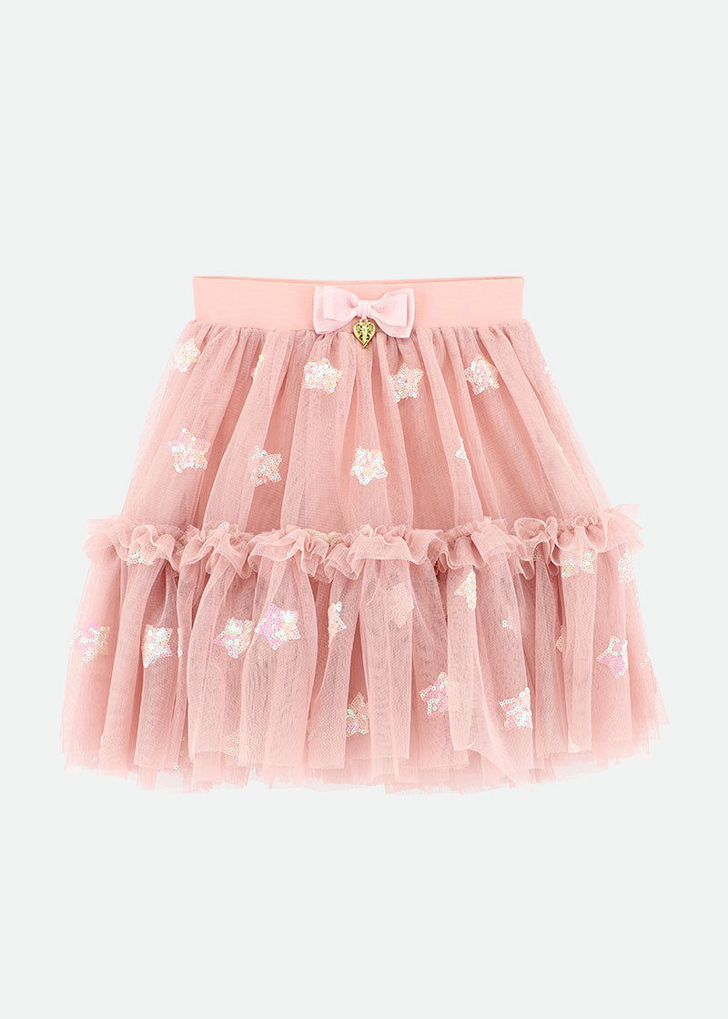 Shannon Sequin Star Skirt Tea Rose