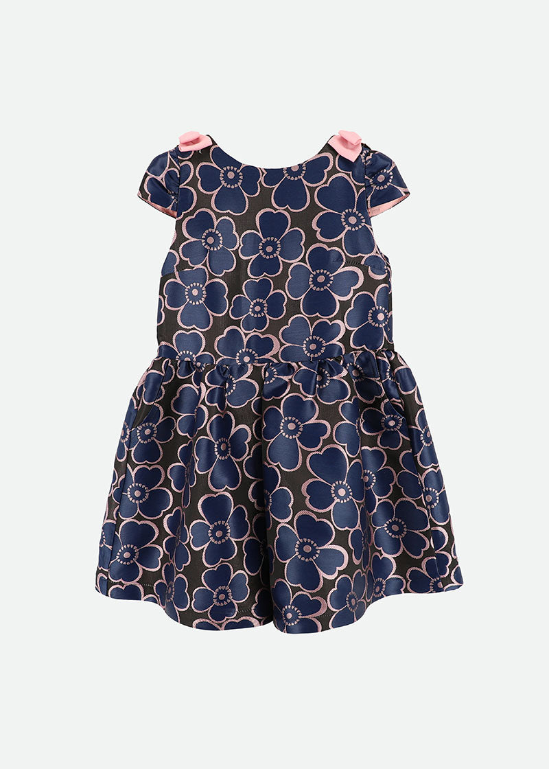 Shona Flower Dress Navy