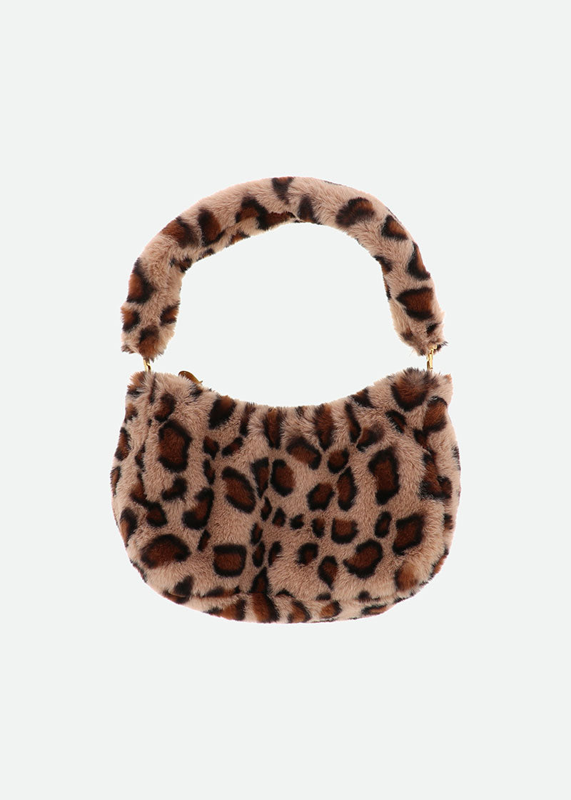 Simone Faux Fur Bag Leopard